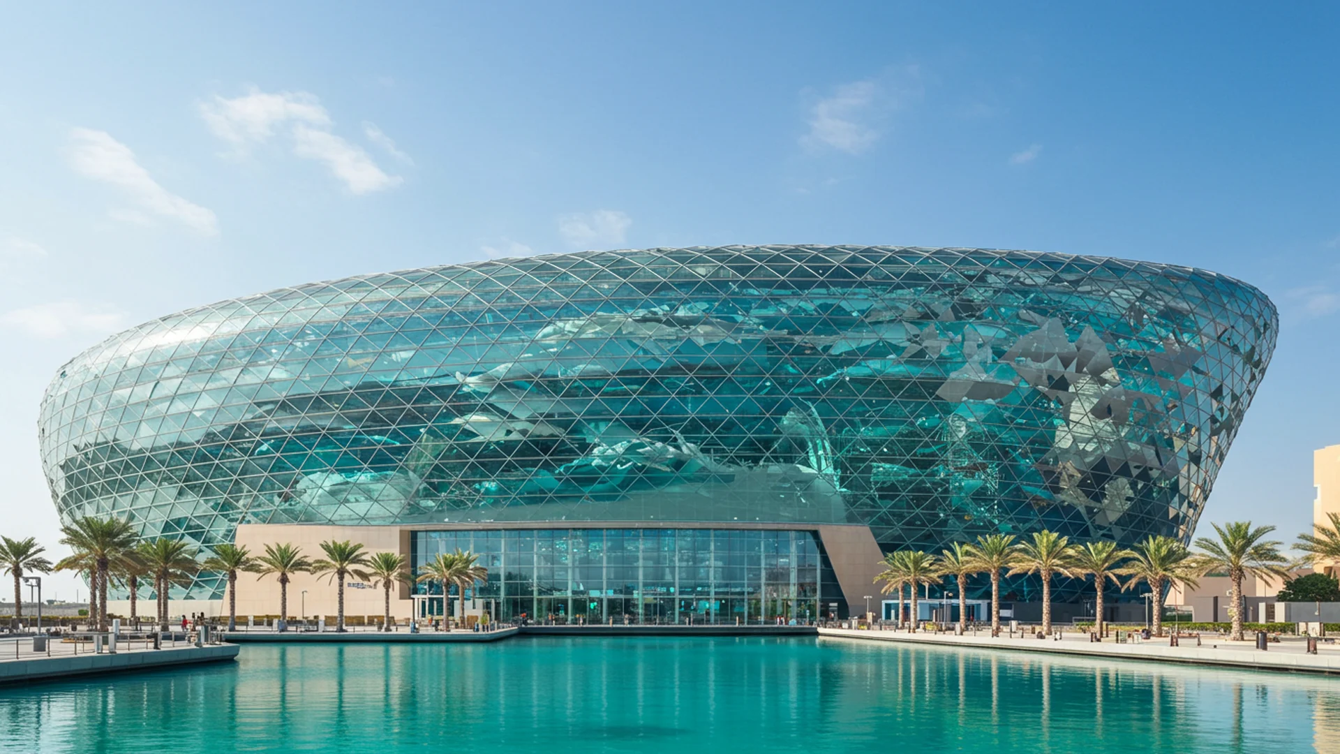 The National Aquarium Abu Dhabi — glass dome exterior